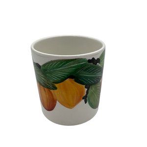 Porcelain Cup Fruit Design Handpainted in Ireland 3" Tall Signed